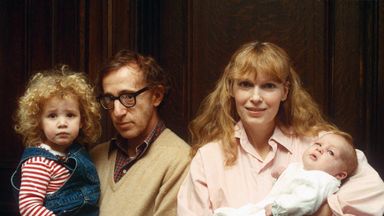 Woody Allen and family in 1988